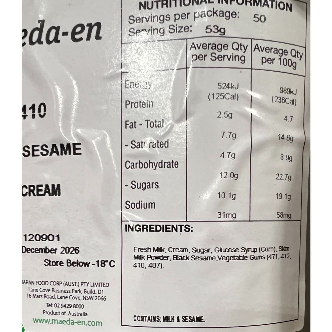 Black Sesame Ice Cream 5L