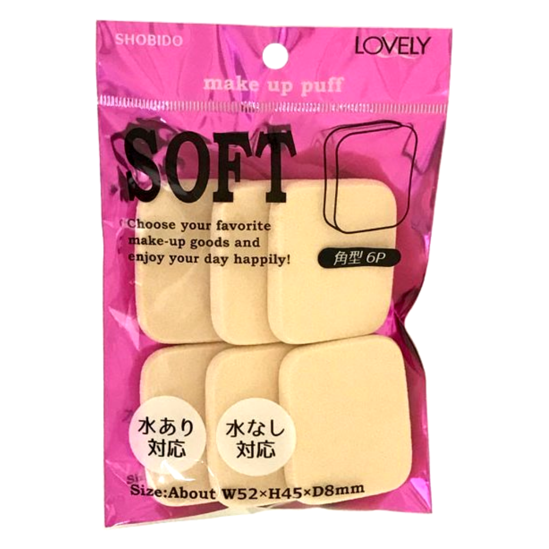 SHOBIDO Puff Long Square 6pc