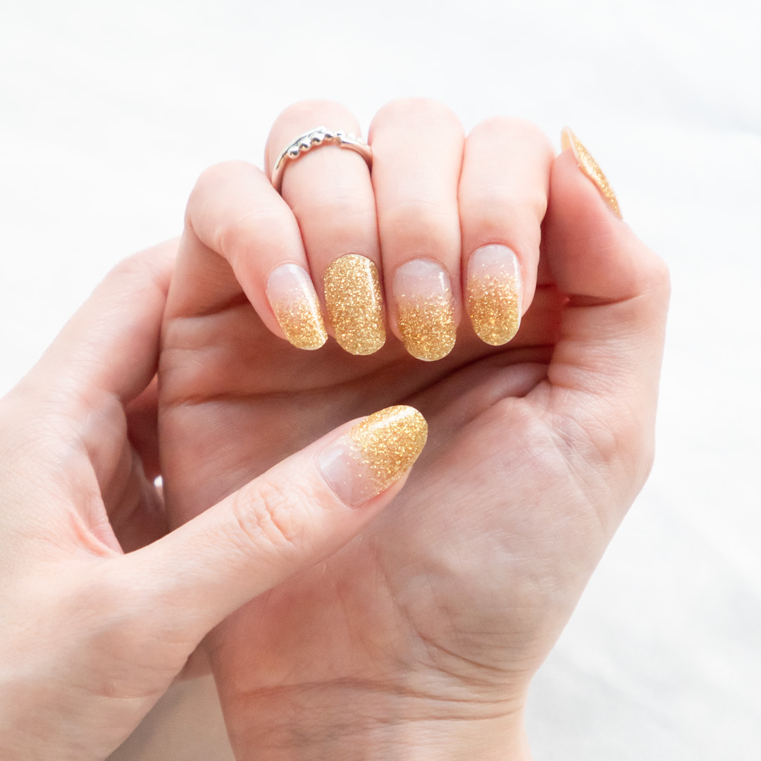 Gel Nail Sticker Gold Glitter Venus