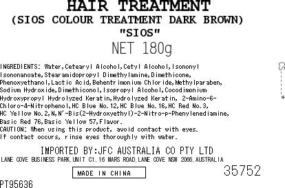 SYOSS Color Treatment Dark Brown 180g for Gray Hair