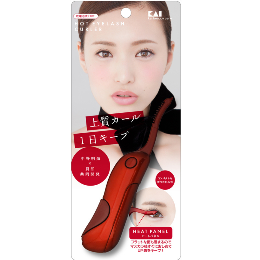 KAI Hot Eyelash Curler Red 1p