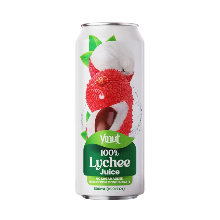 VINUT 100% Lychee Juice CAN 500ML x 6ea