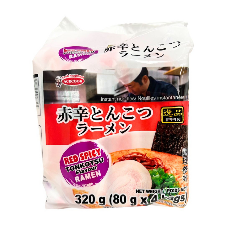 IPPIN Red Tonkotsu Ramen in Bag 80g×4bags 320g