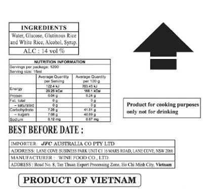 Hon Mirin 14% Alc18L