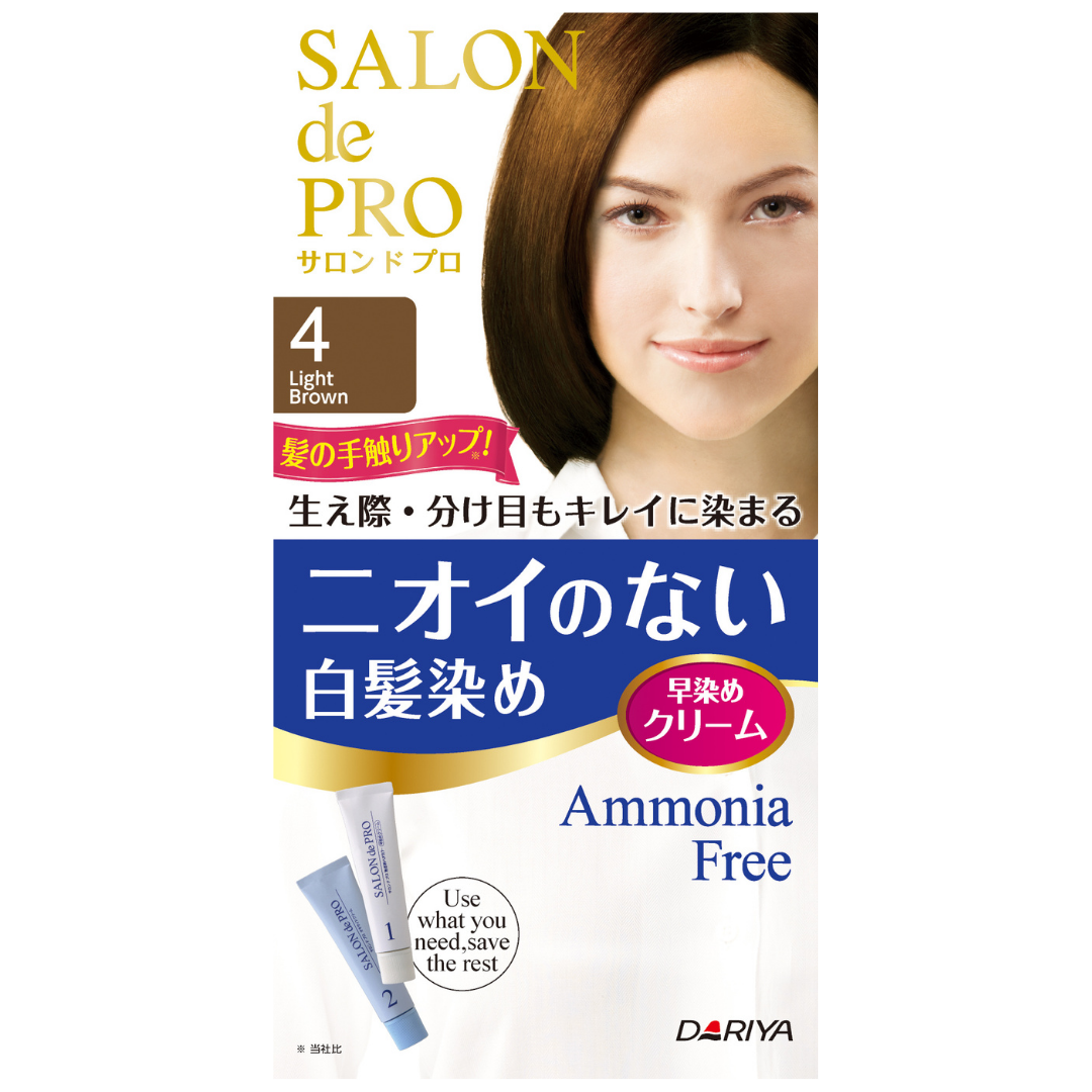 SALON de PRO Unscented Grey Hair Dye Cream 4 Light Brown